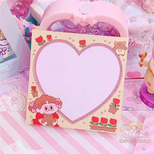 love Милый Еженедельный план липкий блокнот для заметок кавайные канцелярские школьные принадлежности планировщик этикетка бумажный журнал наклейки - Цвет: love