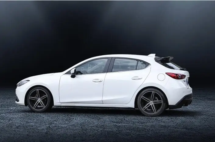 Для Mazda 3 Axela хэтчбек ABS пластик окрашенный цвет задний багажник на крыше губы Крыло загрузки задний спойлер
