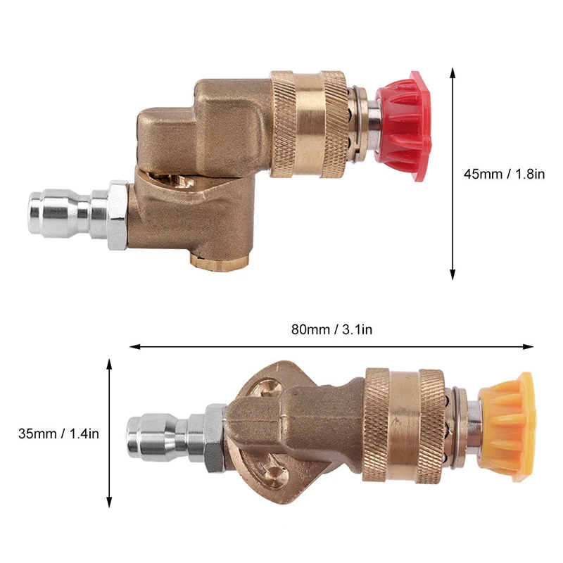 Equipment 4500PSI High Pressure 90 Degree 1/4\\\" Quick Connector Spray Nozzle Kits