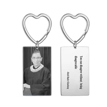 Private Customized Creative Personalized Key Chain Stainless Steel Love Key Ring Engrave Letters LOGO Photos Keychains