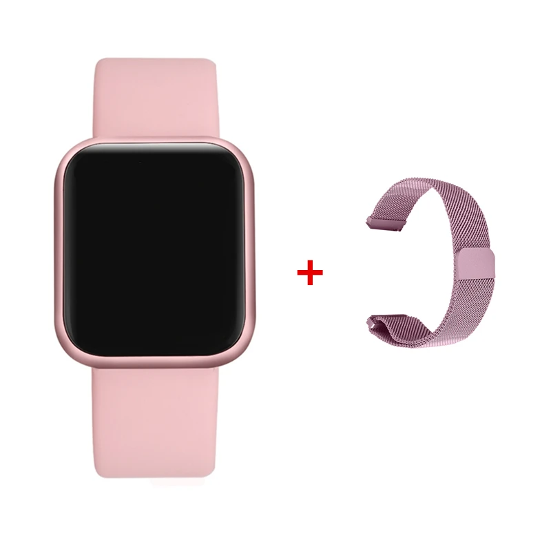 P80 Смарт часы для женщин IP68 Водонепроницаемый Полный сенсорный экран smartwatch монитор сердечного ритма для samsuang xiaomi huawei часы - Цвет: rose gold