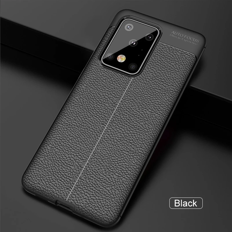 Чехол для Samsung Galaxy S20 Ultra роскошный силиконовый бампер из ТПУ в кожаном стиле