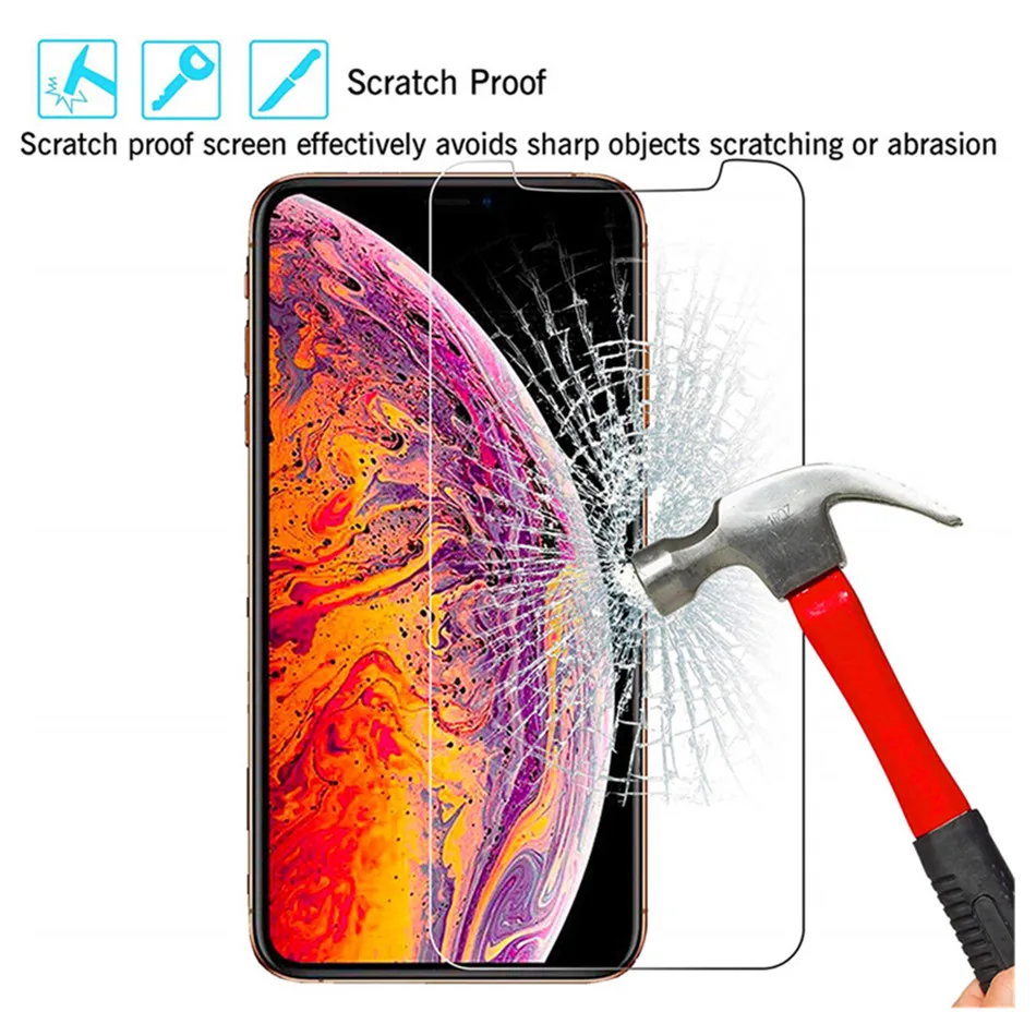 3 шт. в упаковке, закаленное стекло для iPhone 11 Pro Max/iPhone XS Max, Защита экрана для всех, 6,5 дюймов, новинка, закаленное стекло для экрана iPhone
