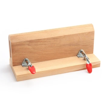 

Professional DIY Hand-Stitched Wooden Leather craft Clamp Table Desktop Leather Lacing Stitching Clip Tool for Leather Working