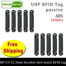 UHF RFID металлическая бирка 915 м 868 МГц Impinj M4QT EPC 100 шт. Прочный ABS материал коробка реле смарт-карты пассивные RFID метки