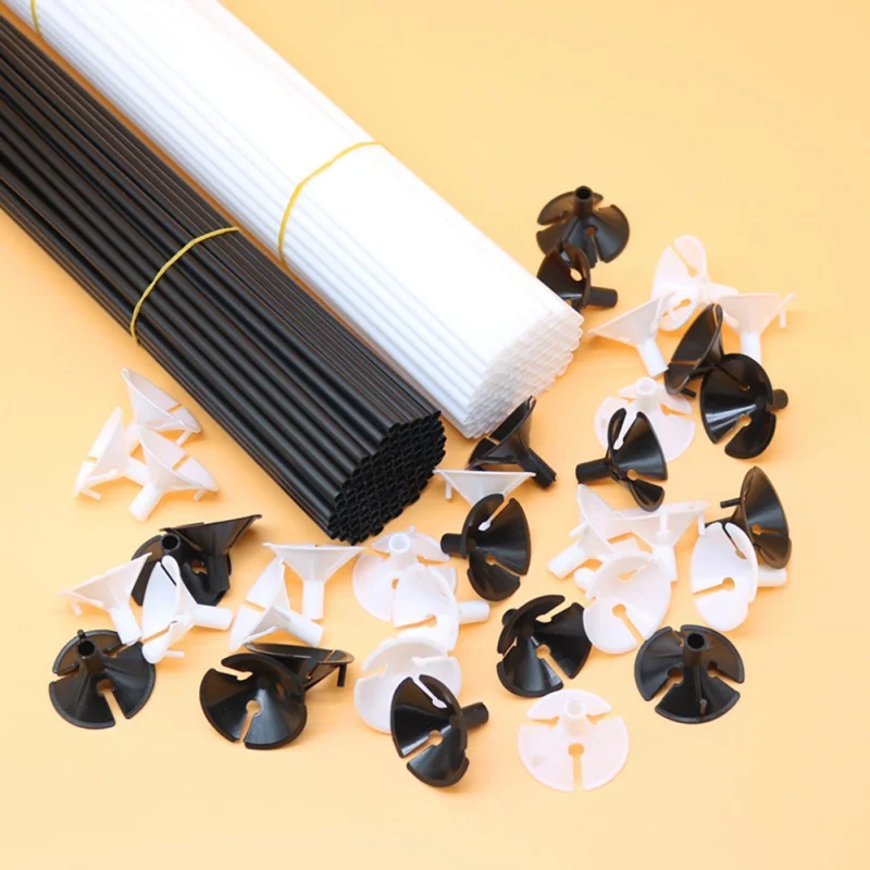  100Pcs 32/40cm Stand PVC Rods for Wedding Birthday Decoration Balloon Sticks Holder with Cups Festi