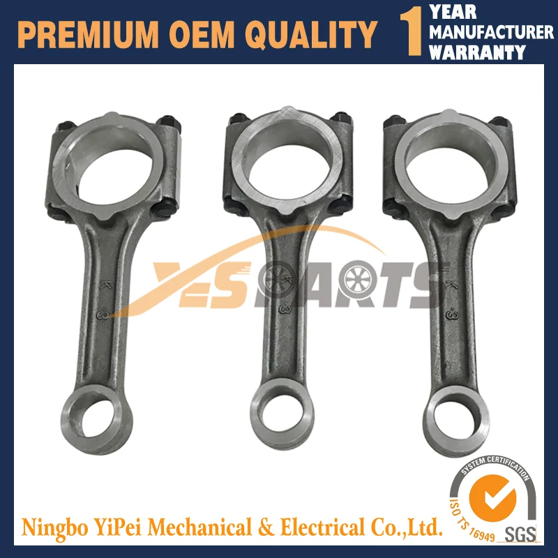 

3 шт. Новый шатун для Mitsubishi S3L Tracotrs T233 T273 31A19-10024