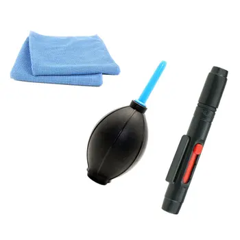 

For Canon For Nikon For Sony 5-In-1 Set Dust Cleaning Tools Camera Lens Cleaning Brush Wipe Hair Dryer Set