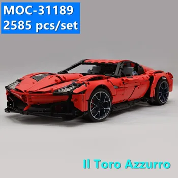 

New MOC SERIES Il Toro Azzurro Super Racing Car Fit LeGINGlys Technic MOC-31189 Model Kits Building Blocks Bricks Toy Kid Gift