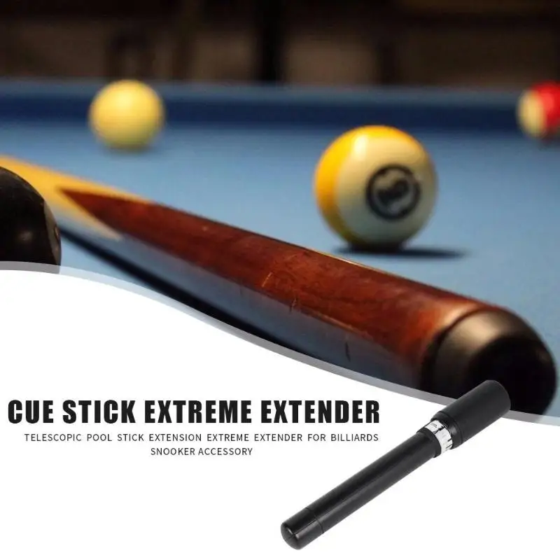 Tragbar Teleskop Pool Queue Verlängerung Extrem Extender für Billard Snooker 