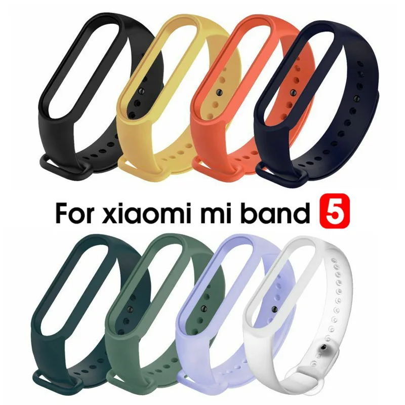 Ремешок силиконовый сменный для Xiaomi Mi Band 5 mi band5 | Наручные часы