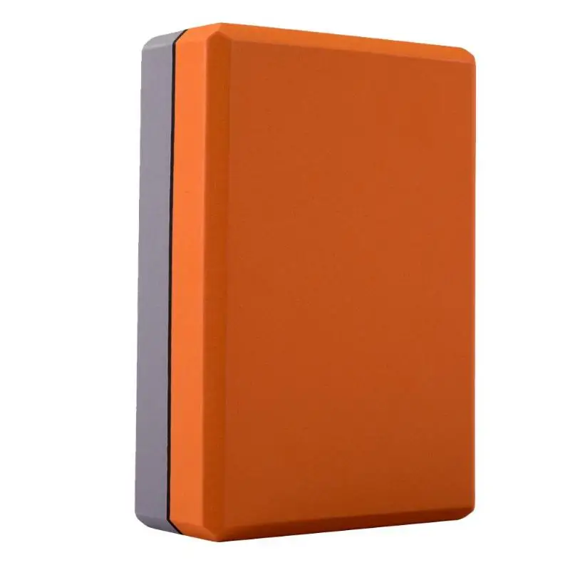 Оранжевый EVA Yoga Block Waterproof Pilates Yoga Brick Exercise Sports Anti-slip Body Shaping Foam Block Stretching Aid Gym Fitness Props - Цвет: Оранжевый