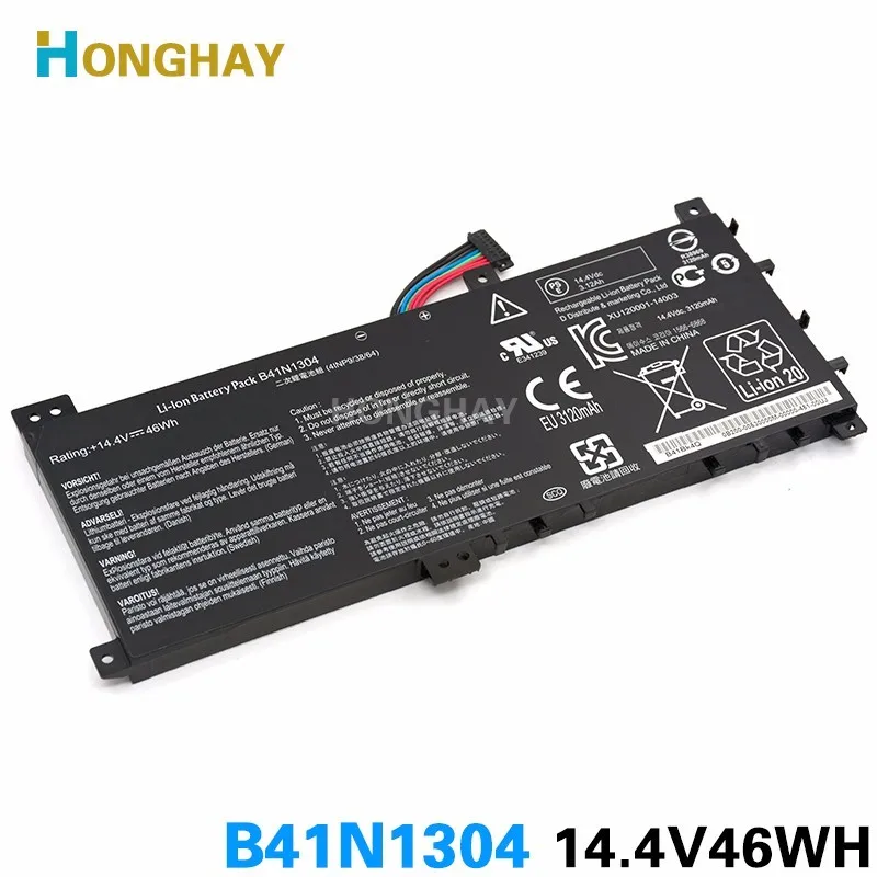 HONGHAY 14.4V 46wh 3120mAh Original B41N1304 Laptop Battery For ASUS V451L V451LN V451LA S451LA B41BK4G | Компьютеры и офис