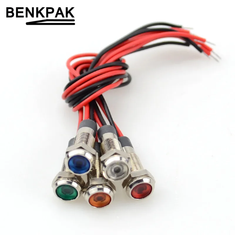 

6mm LED indicator light 3V 6V 12V 24V 220V signal lamp