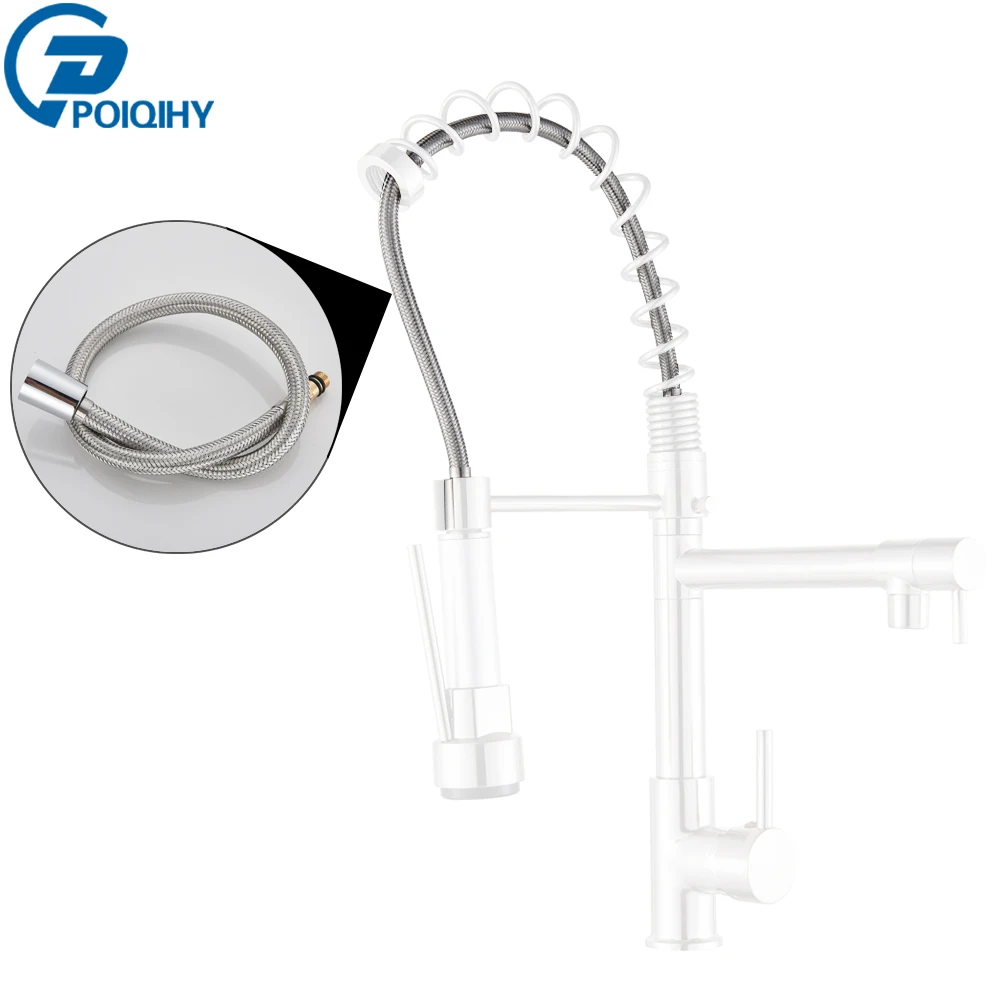 POIQIHY Hose for Kitchen Faucet Nylon Pull Down Kitchen Pipe