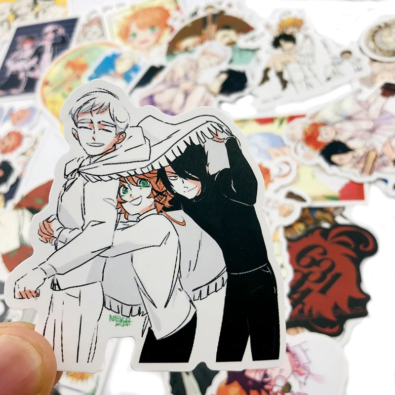 50 шт. аниме «обетованная» Neverland Yakusoku No Neverland Emma Ray Norman Косплей Скрапбукинг для багажа и украшения для сумок