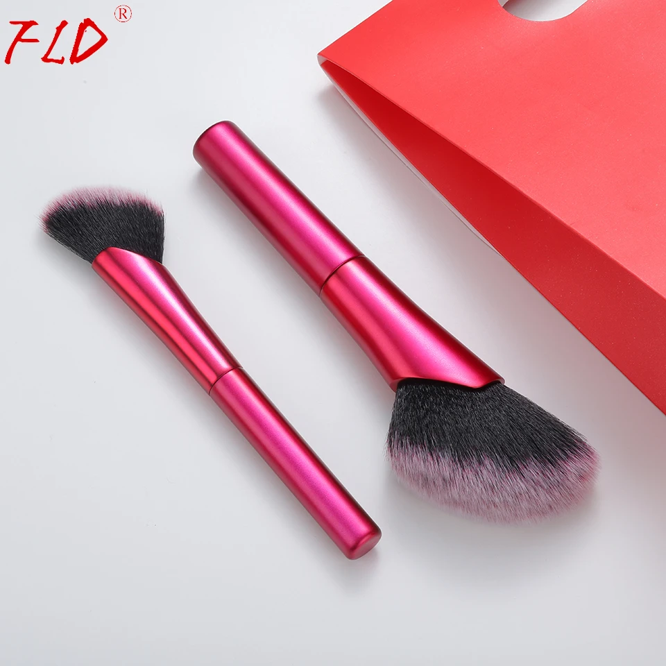 

FLD 1Pcs Face Powder Makeup Brushes set Aluminum Handle High Quality Blush Brush Set