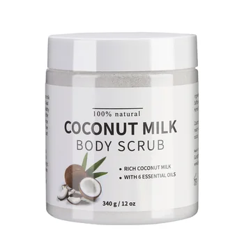 

Pure Body Naturals Coconut Milk Moisturizing Nourishing Exfoliating Whitening Removal Dead Skin Care Exfoliating Scrub Bath Salt