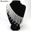 Hot sale good quality silver plating DIY fringe chain AB rhinestone Water drop tassel trim sew on crystal glass decoration ML124 ► Photo 3/6