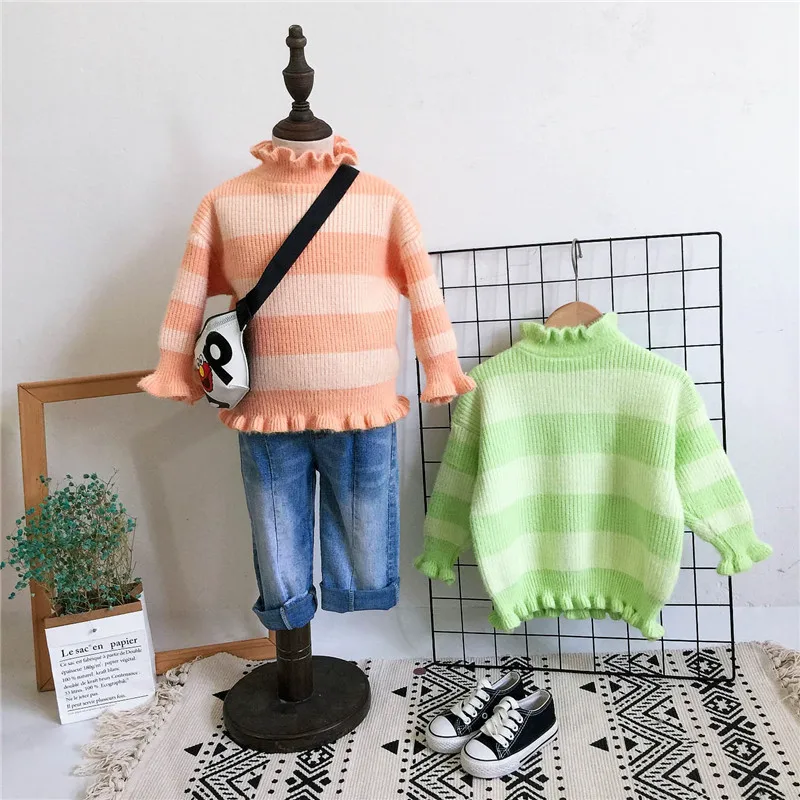 new wholesale girls knitted sweater autumn winter fashion girls sweaters 2-7 years