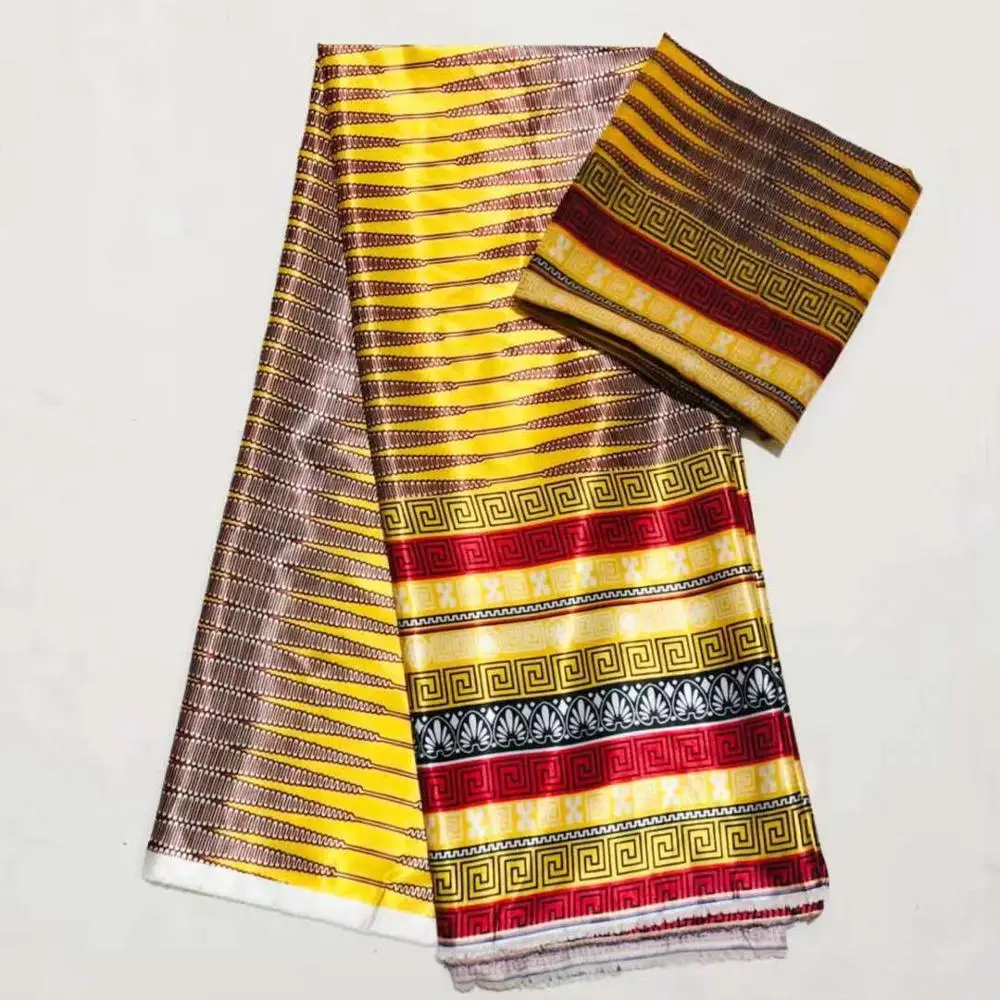 Заменитель шелка с Африканским принтом ткань Kente в нигерийском стиле Анкара ткань, Африканский Воск принты для вечерние 4+ 2 метров для ткани на основе карбида кремния SM30 - Цвет: 22