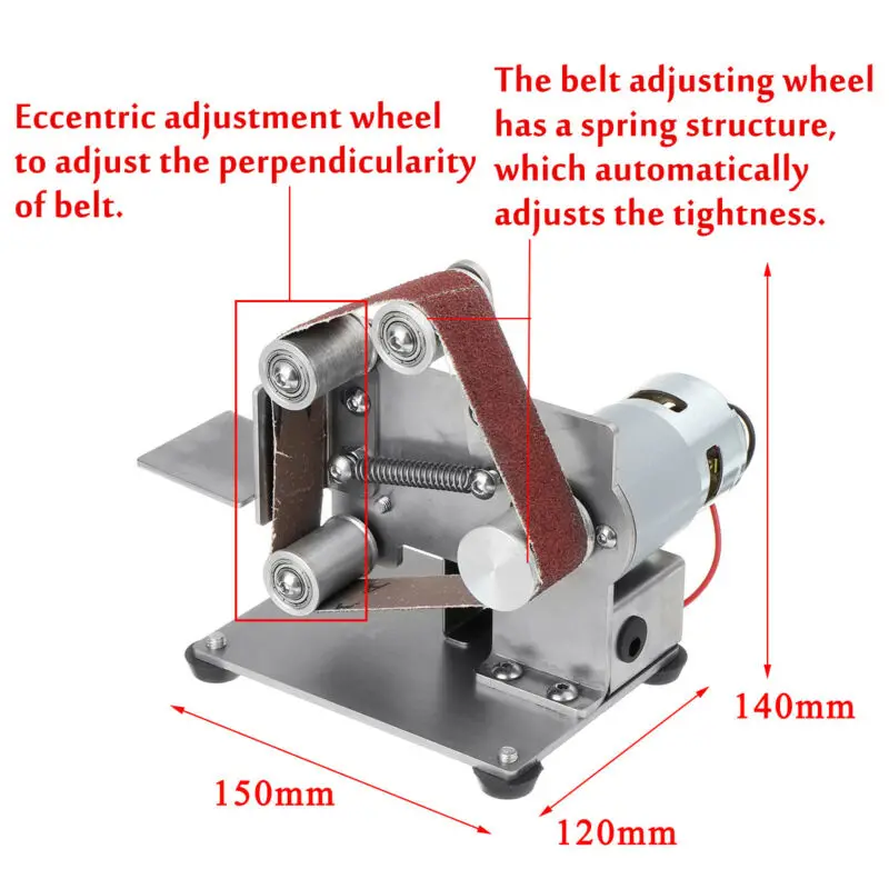 

1set 4000-9000RPM Belt Sander Bench Polishing Grinding Machine Buffer Belts 60/80/120/180/240/320/400/600/800/1000 Mesh