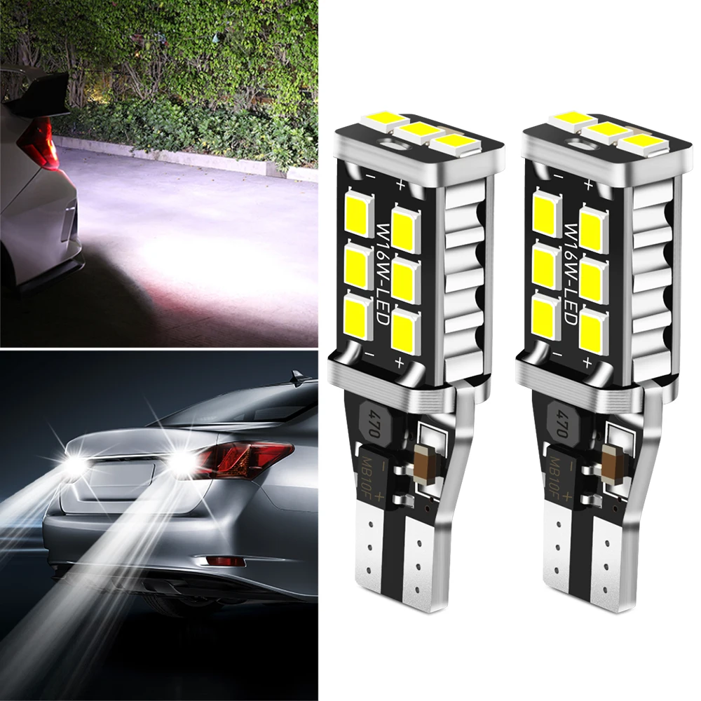 2x W16W T15 светодиодный фонарь заднего хода для Nissan X-trail T32 Rogue Qashqai Teana Altima Murano Juke Almera