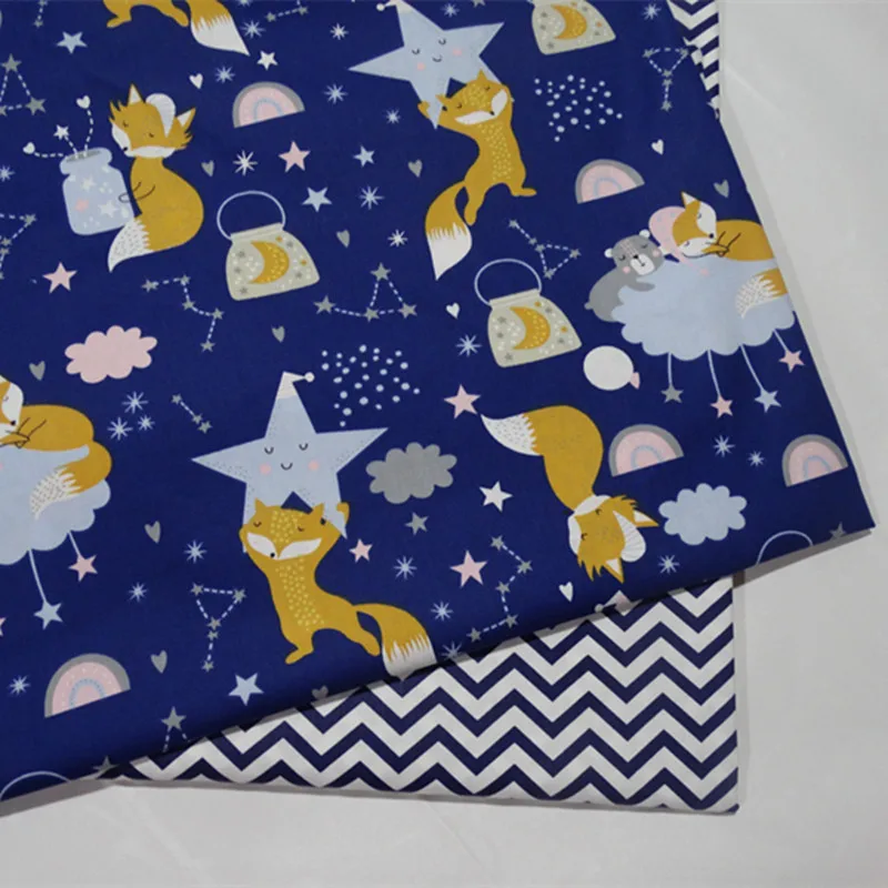 

Woven Twill Children's Cotton Fabric Apparel Sewing Sheets Quilting DIY Hand Dressed Supply Width 160 Cm for Household 6 Sizes