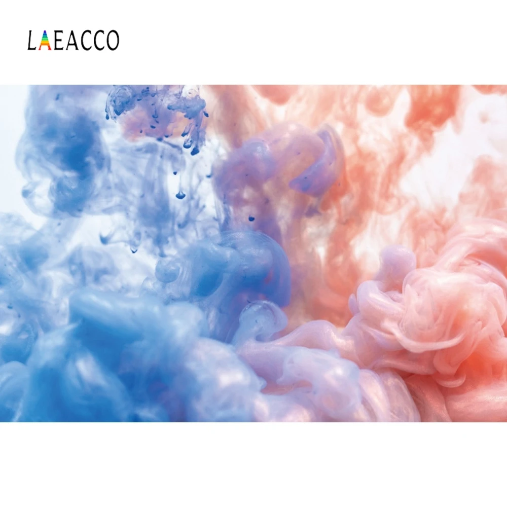 Laeacco розовый синий дым Фото фоны персонализированные семейные вечерние Портретные фотографии фоны для фотостудии