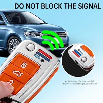 Copertura della cassa chiave dell'automobile in lega di zinco per VW Volkswagen Golf 7 MK7 Tiguan MK2 per SEAT Ateca Leon FR 2 Ibiza per Skoda Octavia A7 5 Copertura della cassa chiave dell'automobile in lega di zinco per VW Volkswagen Golf 7 MK7 Tiguan MK2 per SEAT Ateca Leon FR 2 Ibiza per Skoda Octavia A7 - Copertura della cassa chiave dell automobile in lega di zinco per VW Volkswagen Golf 7