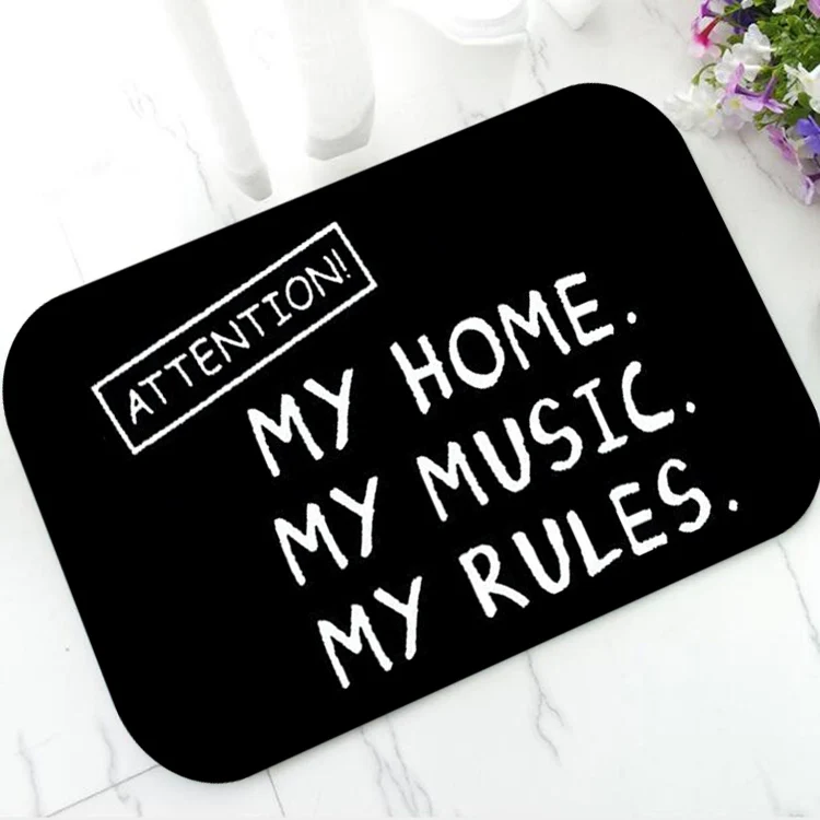 Необычное внимание мой дом My Music Rules коврик для входной двери Забавный громкий