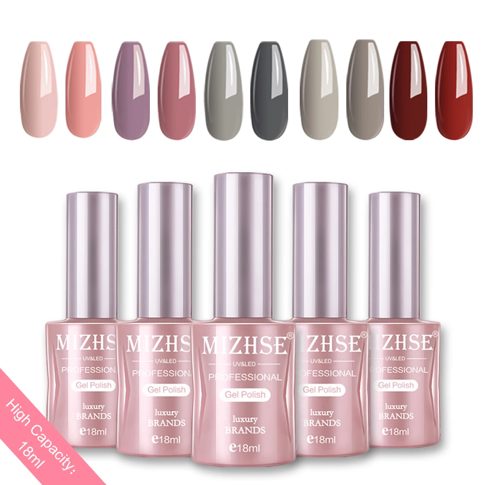 

MIZHSE 18ML Gel Nail Polish UV LED Nail Varnish For Manicure Vernis Semi Permanent Matt Top Base Coat Gel Lak For Nails