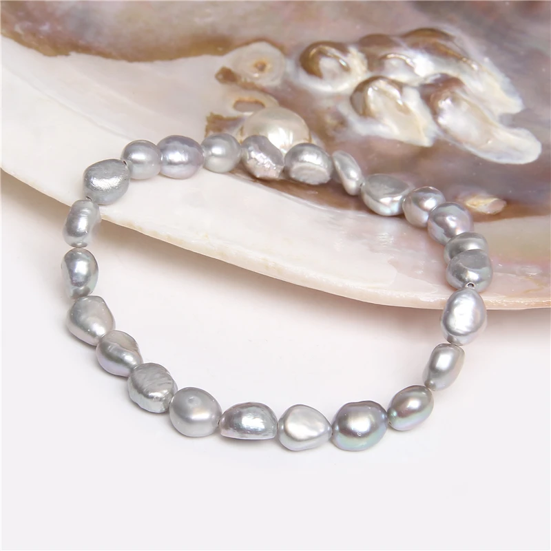 Natural Freshwater Pearl Bracelets Elegant Baroque Pearls Beaded Bracelet for Women Men Elastic Chain Fine Jewelry Wedding Gifts
