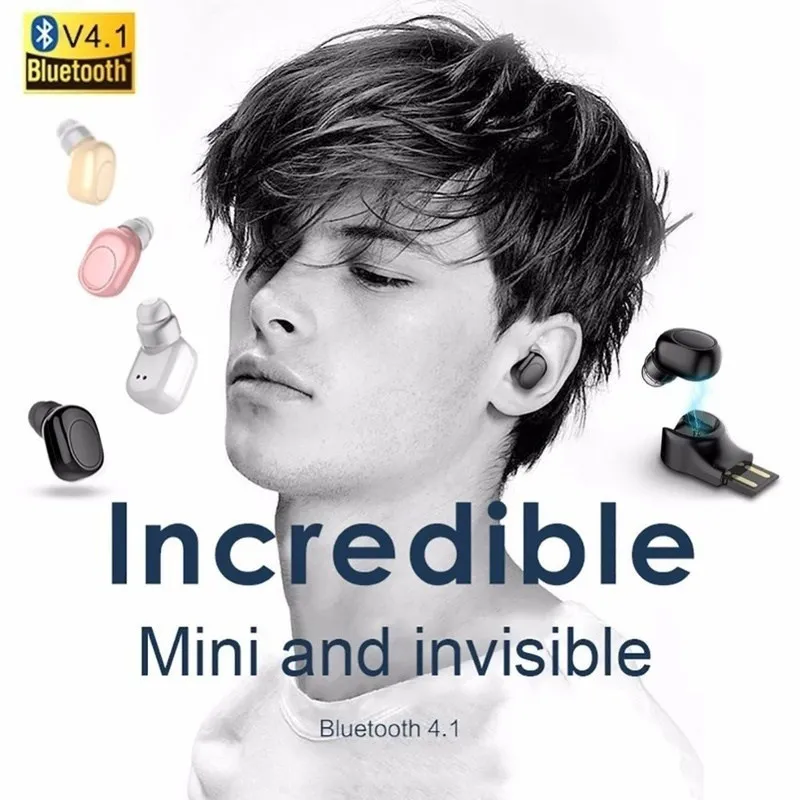 VTIN X11 Mini Bluetooth 4,1 Беспроводная невидимая гарнитура стерео наушники-вкладыши для автомобиля микрофон спортивные наушники с магнитное зарядное устройство usb