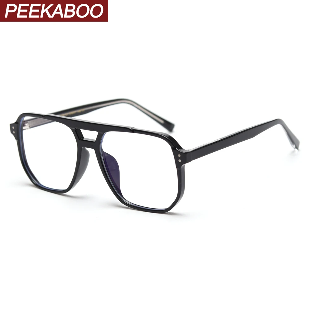 Мужские и женские большие очки Peekaboo черные прозрачные квадратные tr90