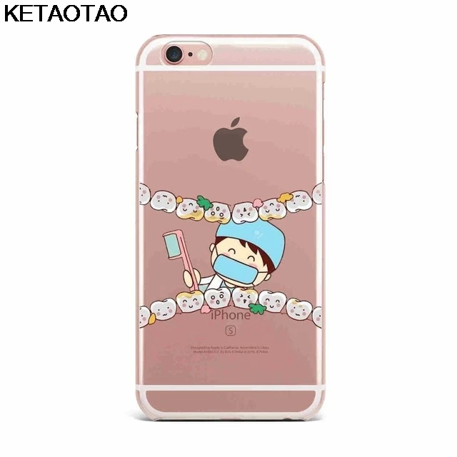 Золотой KETAOTAO доктор стоматолог стетоскоп телефон чехол s для iPhone 4 5C 5S 6S 7 8 Plus XR XS Max чехол кристально чистый мягкий TPU чехол s - Цвет: Золотой