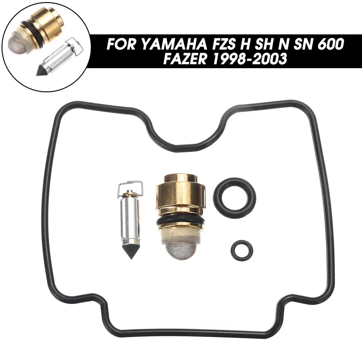 Autoleader 4Set Motorcycle Carburetor Repair Kits Floating Needle Jet Rebuild Tools For Yamaha FZS H SH N SN 600 Fazer 1998-2003