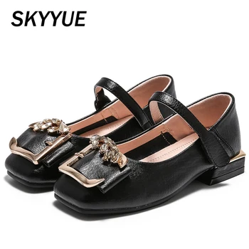 

Spring Kids Princess Shoes Children Dance Heels Baby Girls Rhinestone Brand Shoes Fashion Soft Shoes Sweet Dress Shoes Mary Jane