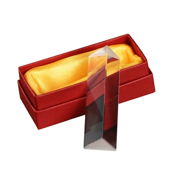 

Rainbow Triangular Prism K9 Crystal Optical Glass Light Spection Reflection Experiment Teaching Photography with Red Gift Box