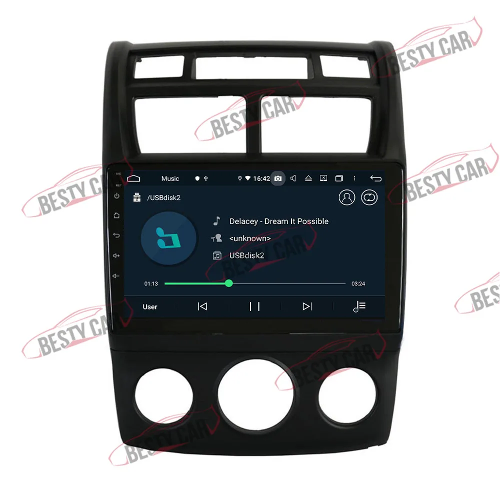 " ips Android 9,0 Автомобильный мультимедийный плеер Авто Радио стерео для KIA Sportage 2007- gps навигация головное устройство BT DSP