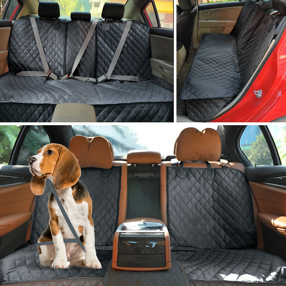 Dog Carrier Dog Car Seat Cover Waterproof Car Rear Back Mat Pet Travel Cat Dogs Cushion Protector With Middle Seat Armrest