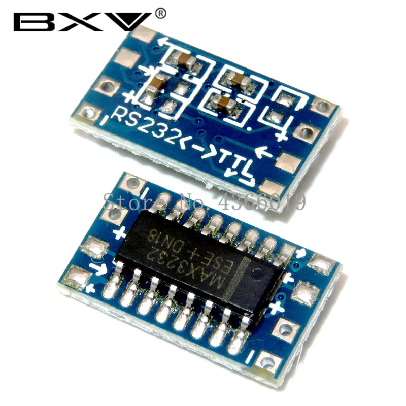 Модуль платы адаптера преобразователя MCU Mini RS232 в TTL MAX3232 3-5 В электронные детали