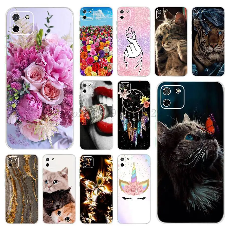 Funda trasera de 6,5 para Realme C11, funda de silicona a prueba de golpes de TPU para teléfono OPPO Realme C11 C 11 RealmeC11 2020, funda versión Global