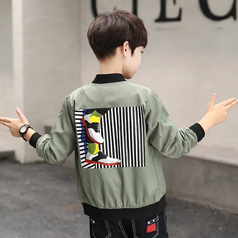 

2018 Spring And Autumn New Style Childrenswear BOY'S Korean-style Long-sleeved Upper Garment Kick Jacket Middle And Large Kids'