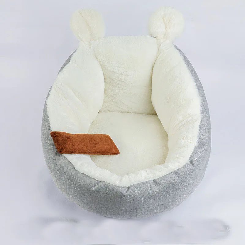 Белый Домик для кошки домик для собаки для кошки скамейка для кошек хлопковые товары для домашних животных щенок мягкий удобный зимний дом - Цвет: Белый
