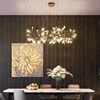 Artpad Nordic Hanging Living Room Chandelier Modern Kitchen Firefly Lamp Rose Gold/Black Branch Round Chandelier Lighting ► Photo 3/6