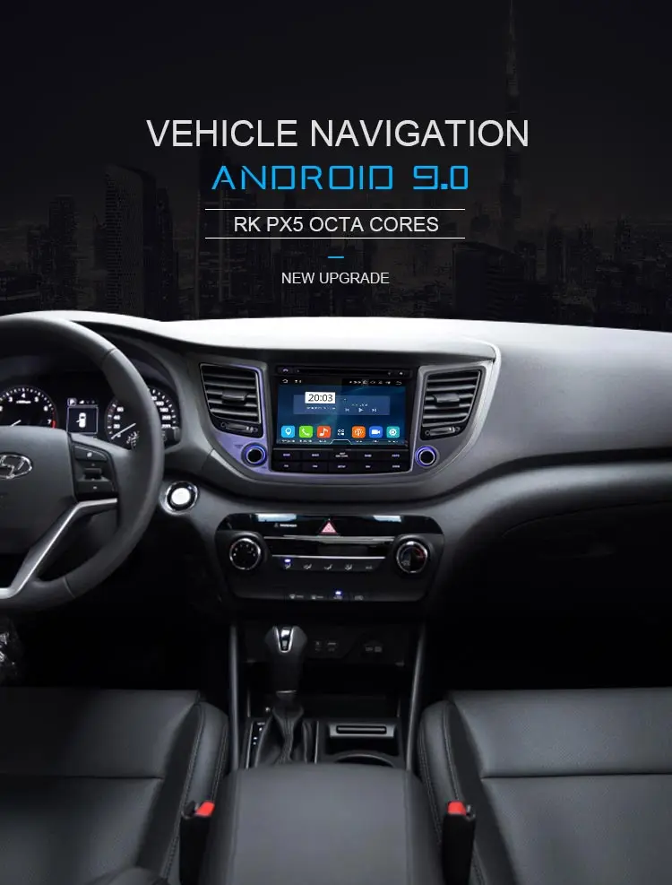 LJDA Android 9,0 автомобильный dvd-плеер для hyundai Tucson/IX35 2 Din Автомобильный Радио gps Навигация стерео Мультимедиа 4G+ 64G