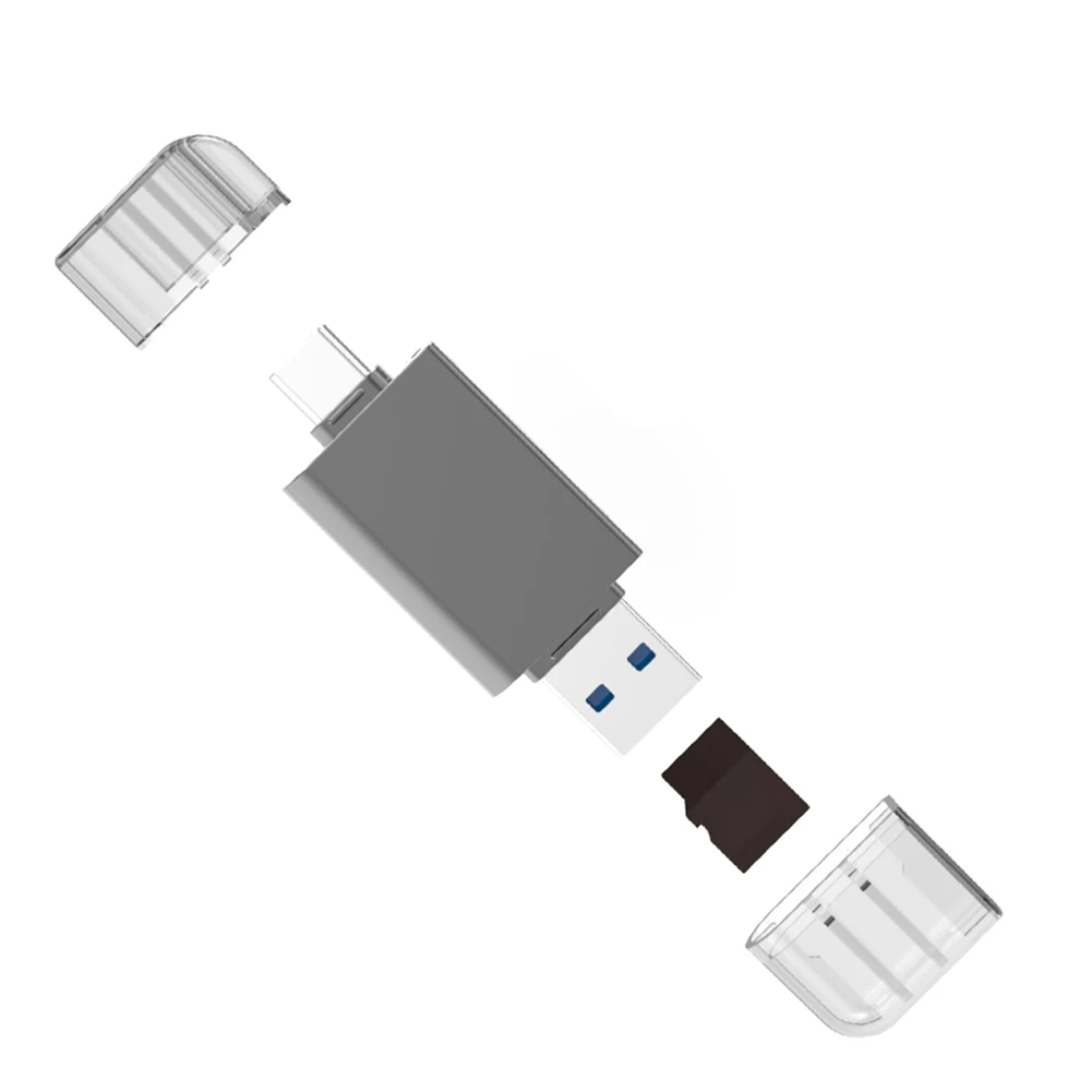 Type C и micro USB и USB 2 в 1 OTG Кардридер высокоскоростной USB2.0 Универсальный OTG TF/SD для Android Компьютерный удлинитель-переходник