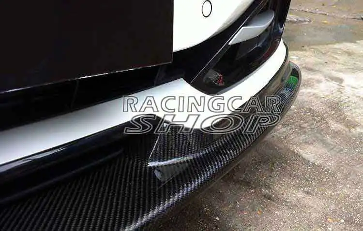 H STYLE REAL CARBON FIBER FRONT BUMPER LIP SPOILER FOR BMW F30 3-SERIES SEDAN 2012UP