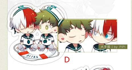 Красный Мой герой Академии Izuku Midoriya Katsuki Bakugo брелок 2-по бокам для телефона с бумажником и подставкой для мобильного ключ ремень в подарок для костюмированной вечеринки - Цвет: Красный